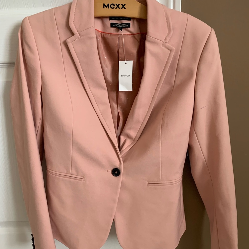 Tea Pink Tailored Blazer/Suit Jacket